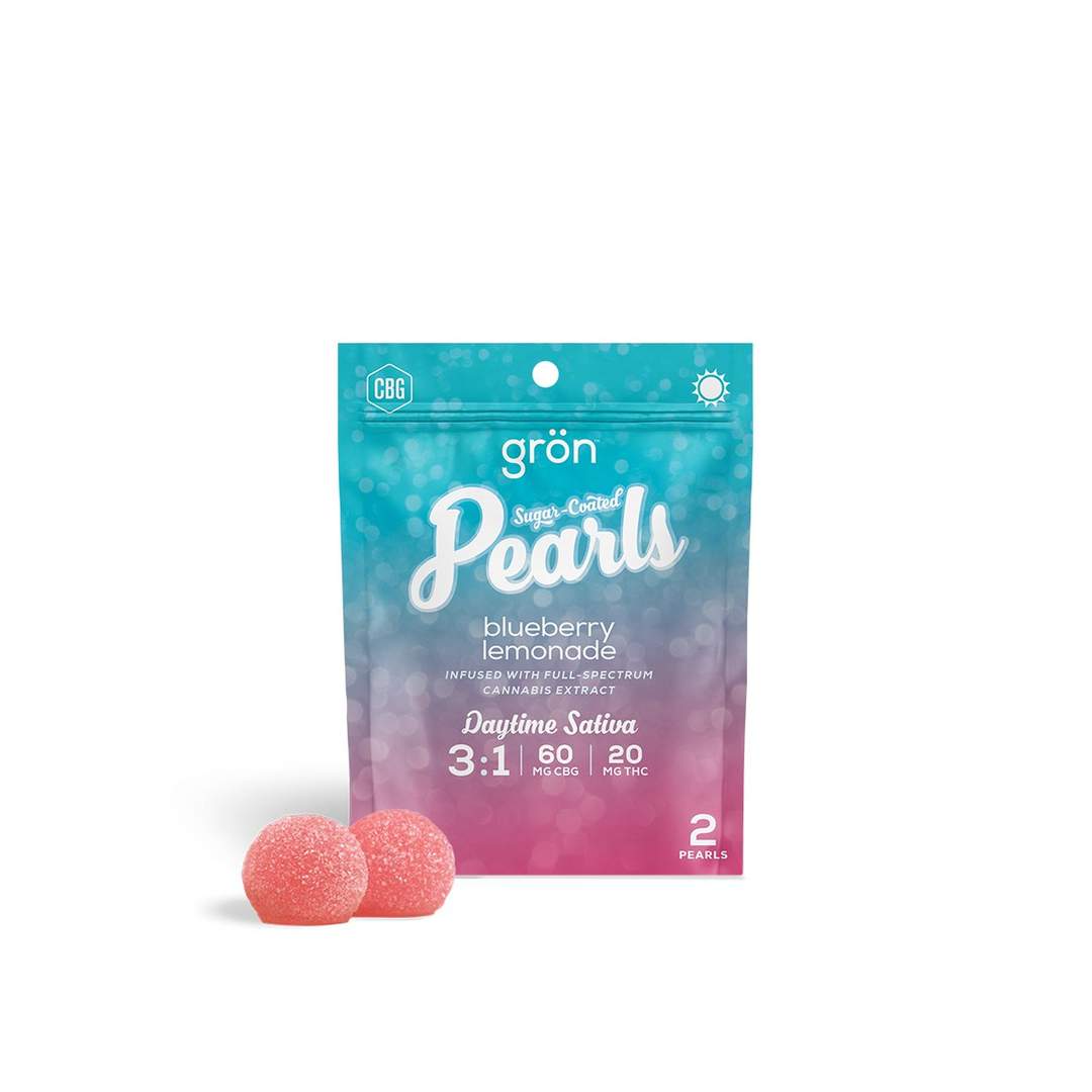 blueberry lemonade pearls 3:1 CBG / THC - 20mg candies - sativa - 2pk
