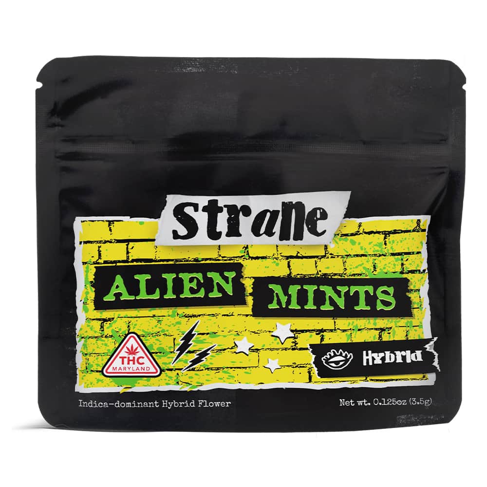 alien mints - 3.5g  whole buds - hybrid 