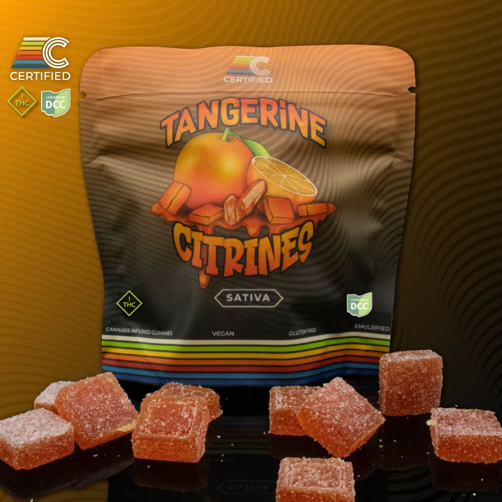 Tangerine Citrines - 100mg Candies - Sativa - 10pk