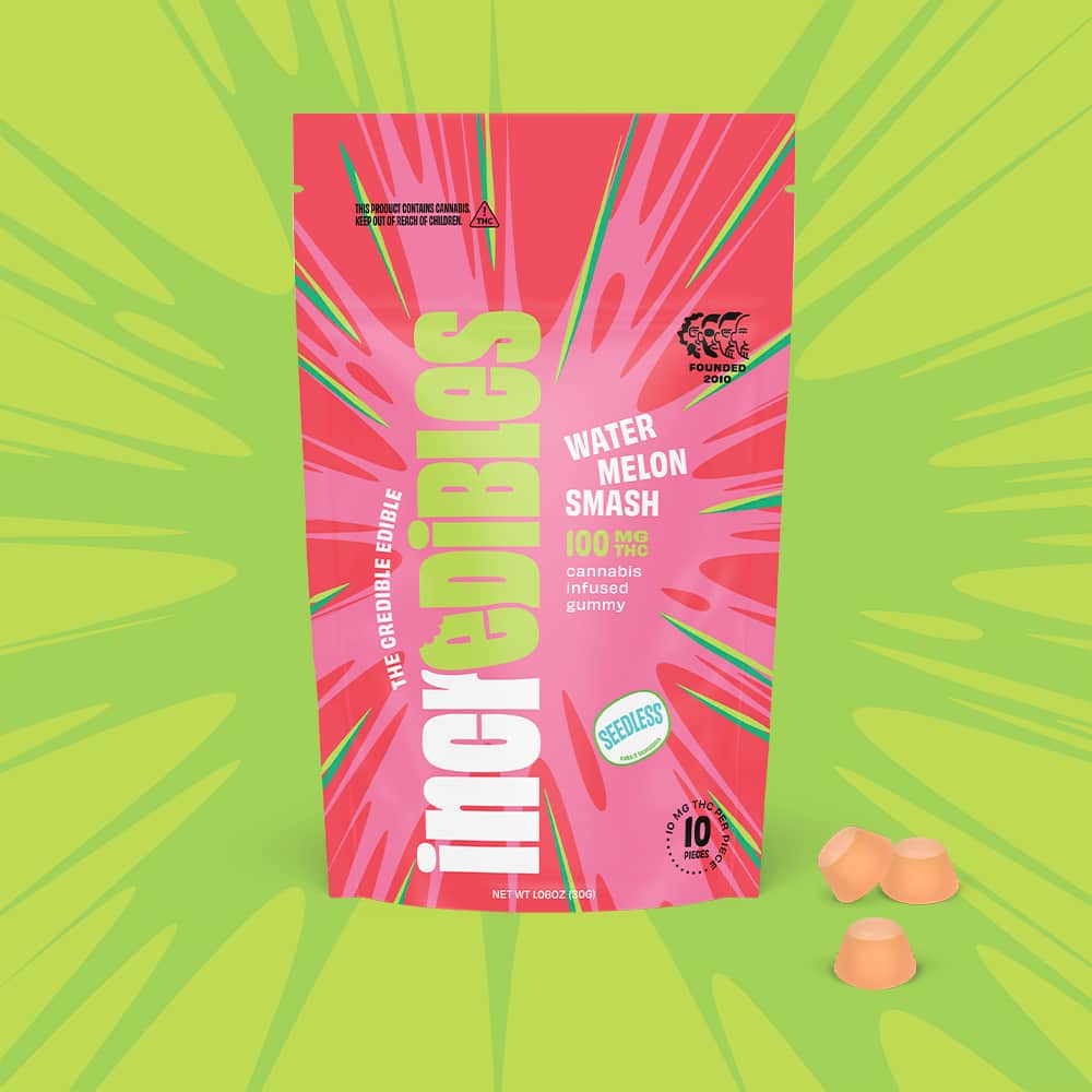 watermelon smash - 100mg candies - sativa - 10pk