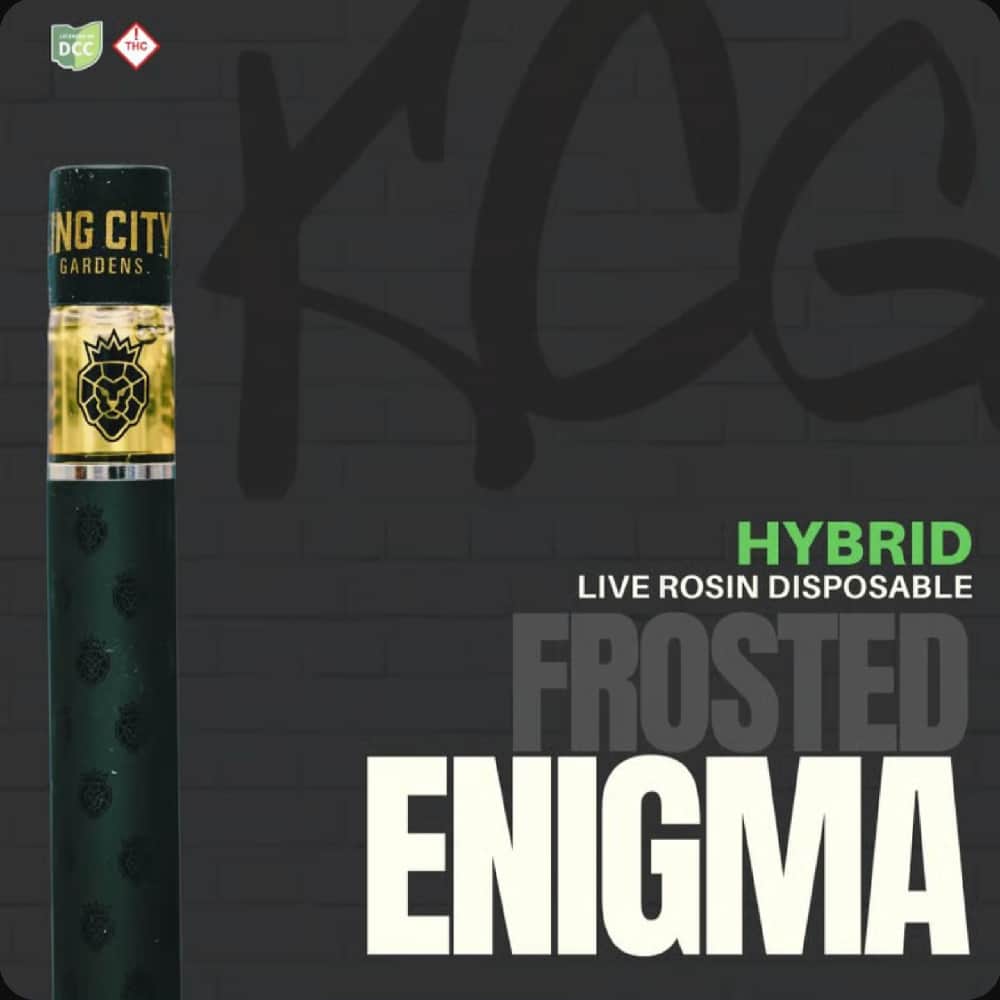 frosted enigma - 0.5g live rosin disposables - hybrid 
