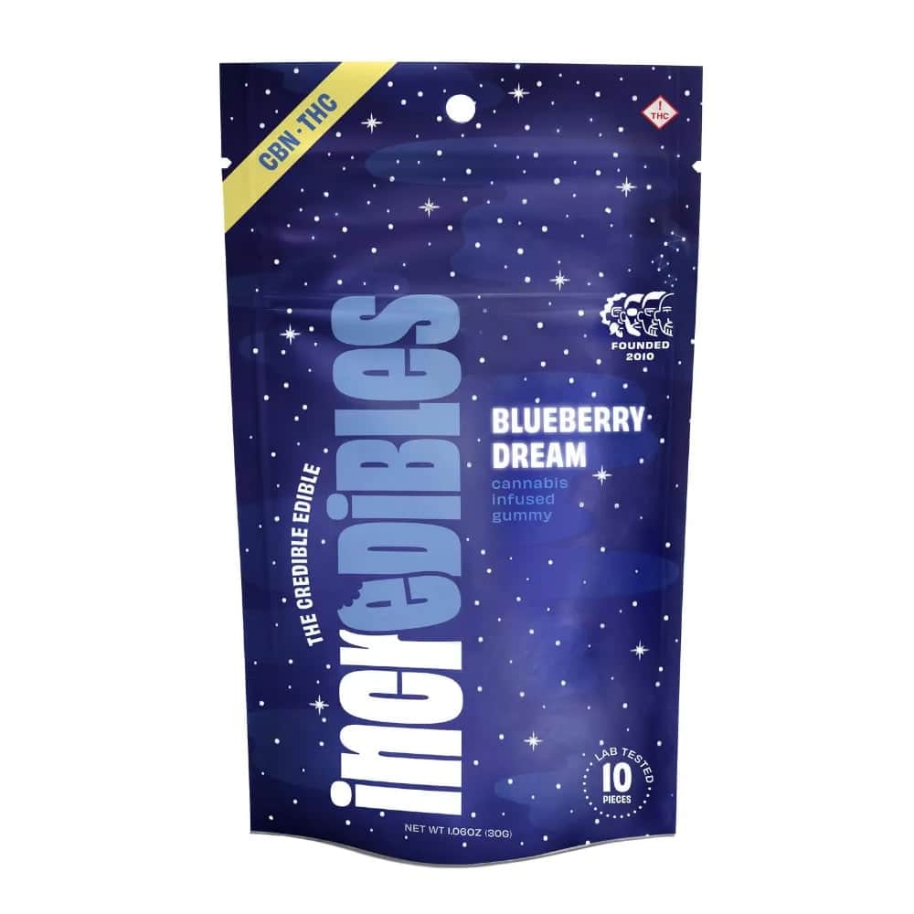 blueberry dream + CBN - 100mg candies - indica - 10pk