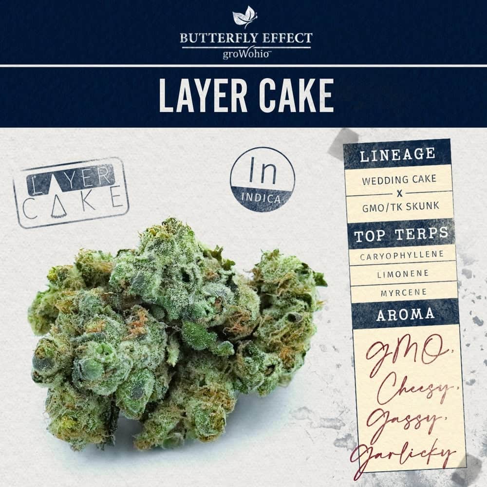 layer cake - 2.83g  whole buds - indica 