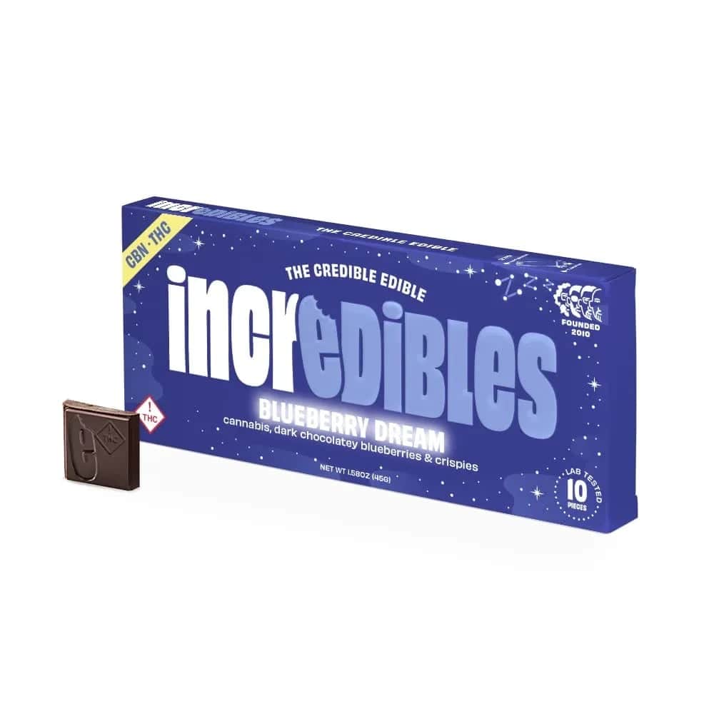 blueberry dream + CBN - 110mg  chocolates - indica  - 10pk