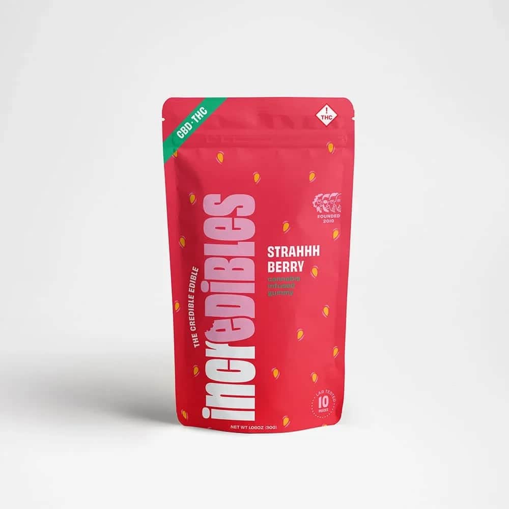 strahhhberry 1:1 - 100mg  candies - hybrid  - 10pk