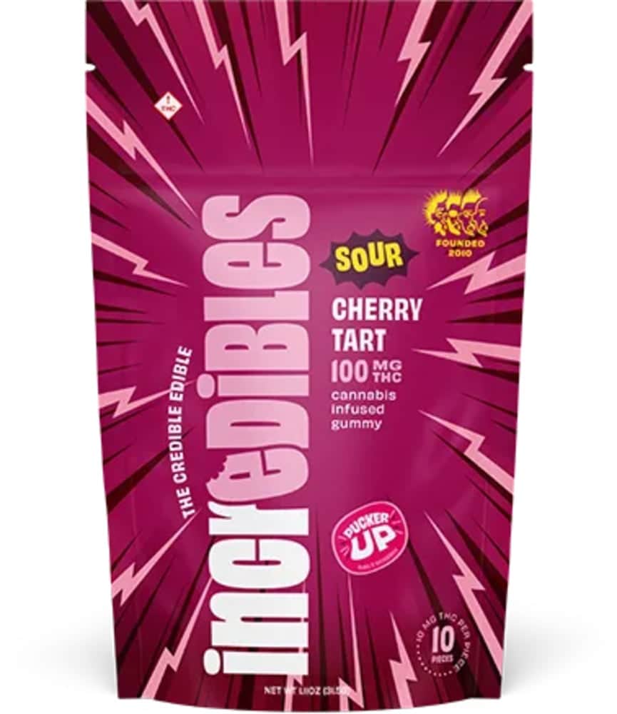 sour cherry tart - 100mg  candies - hybrid  - 10pk