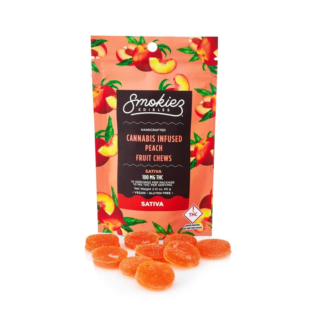 sweet peach - 100mg candies - sativa - 10pk