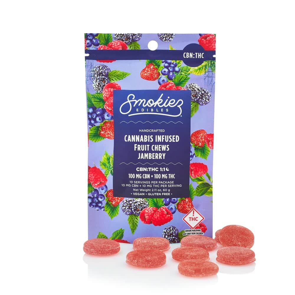 sweet jamberry 1:1 - 100mg candies - indica - 10pk