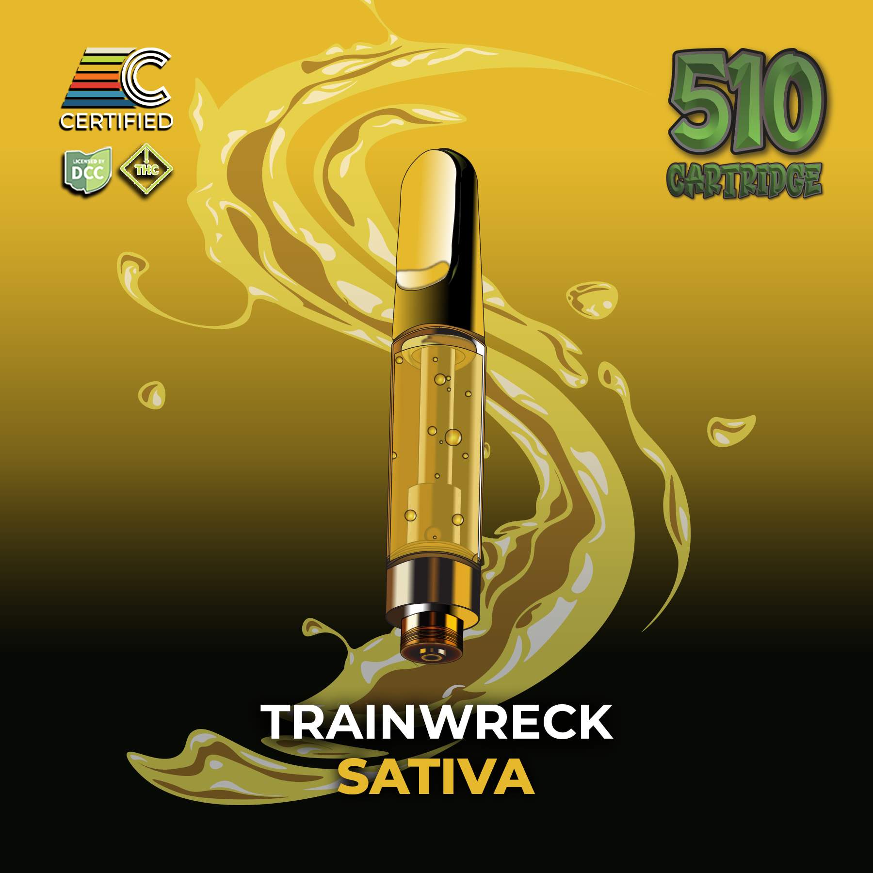 Trainwreck - 1g Distillate Cart - Sativa