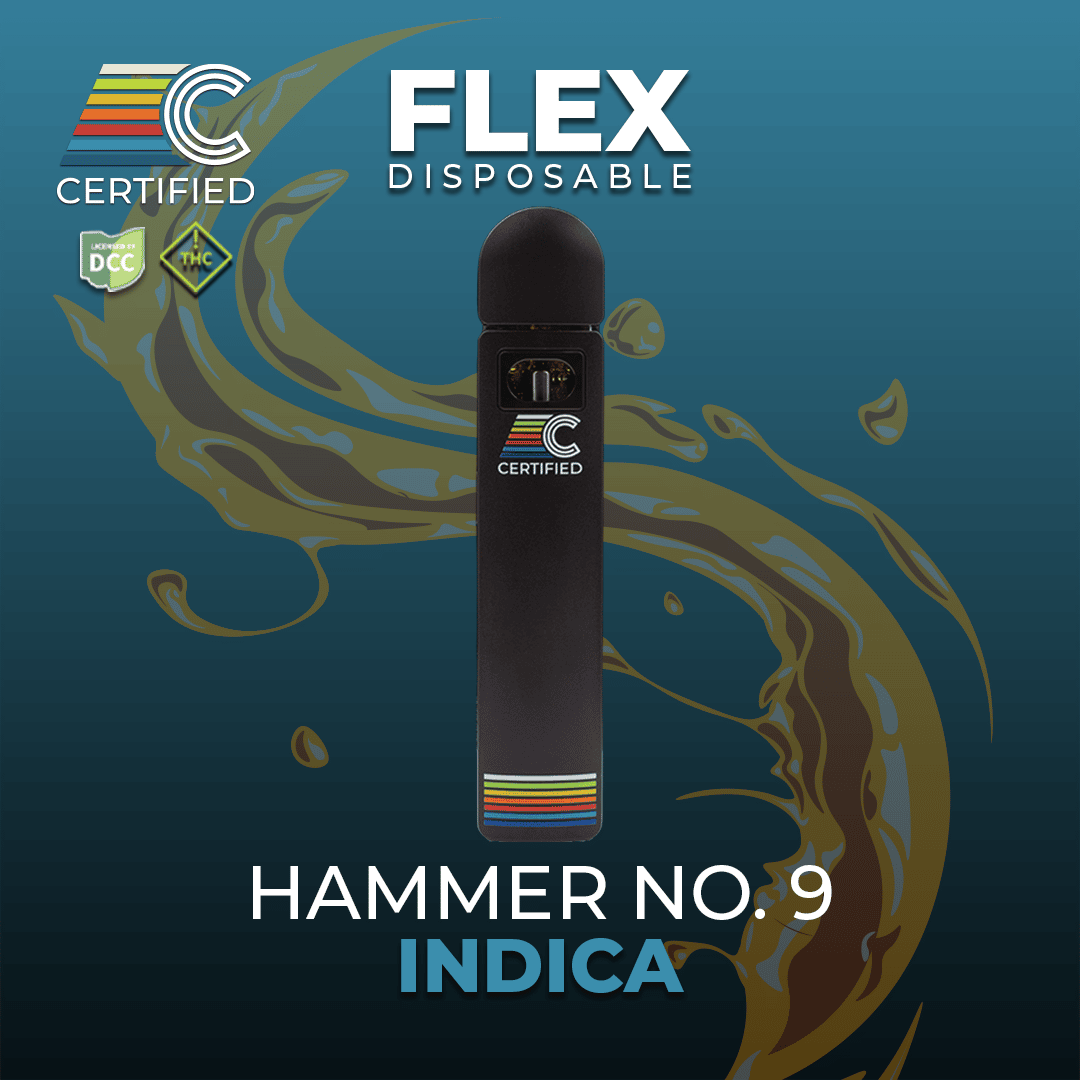 Hammer No. 9 - 1g Distillate Disposable - Indica