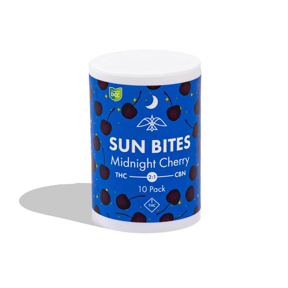 Midnight Cherry 2:1 Sunbites - 100mg Candies - 10pk