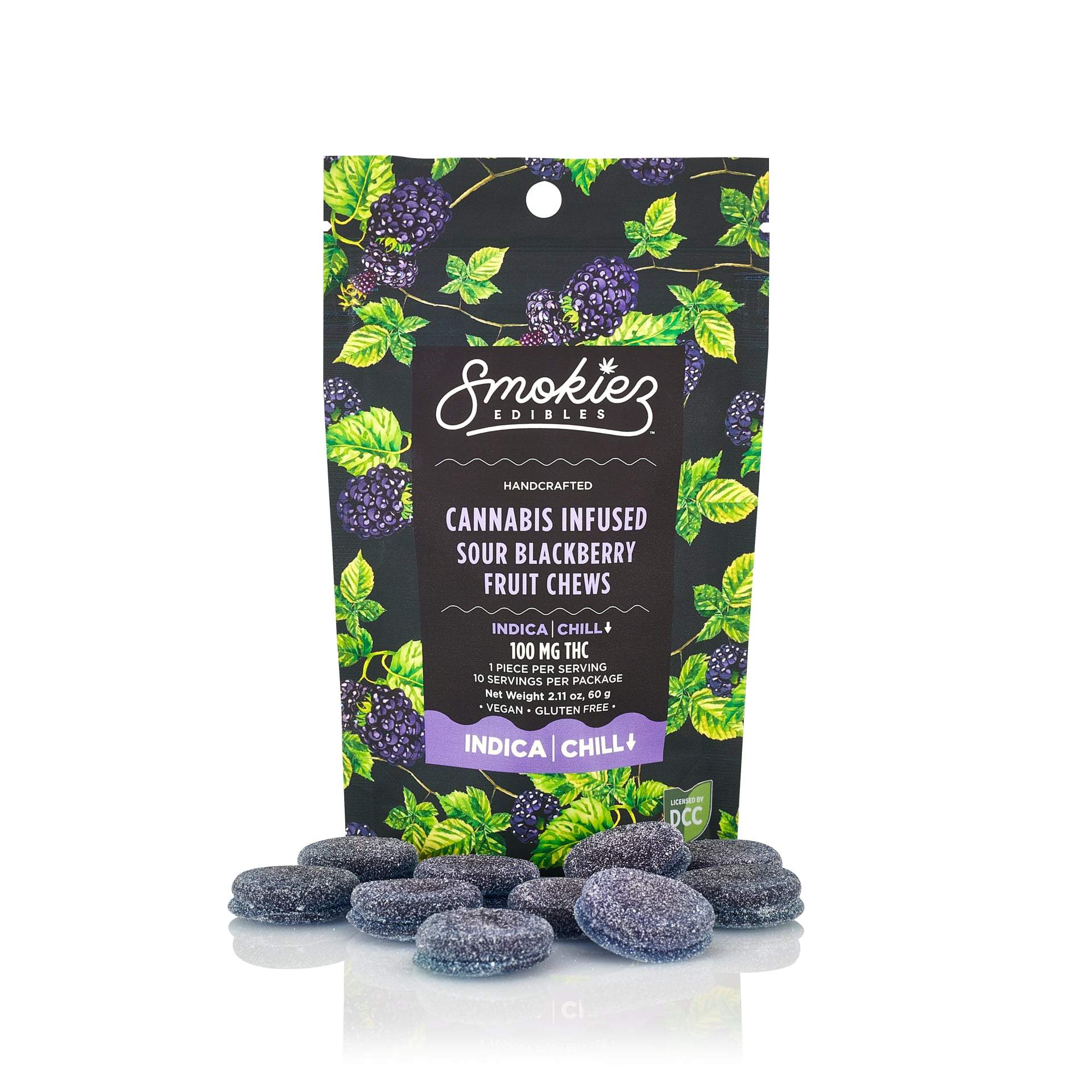 Sour Blackberry - 100mg Candies - Indica - 10pk