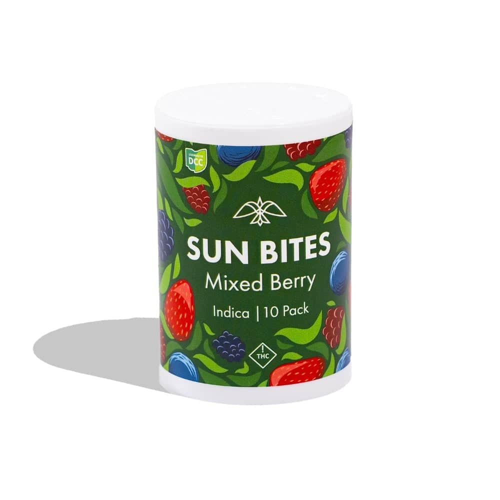Mixed Berry Sunbites - 100mg Candies - Indica - 10pk