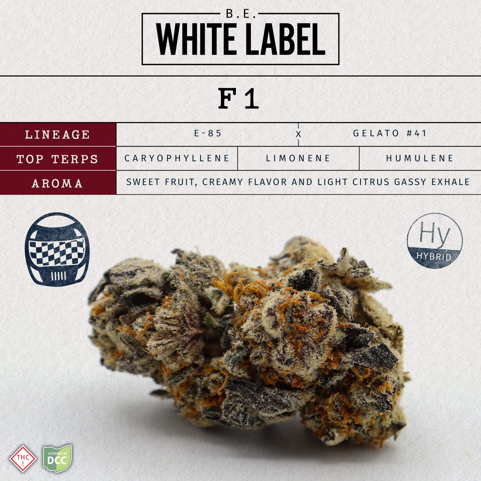 F1 - 2.83g Whole Buds - Hybrid