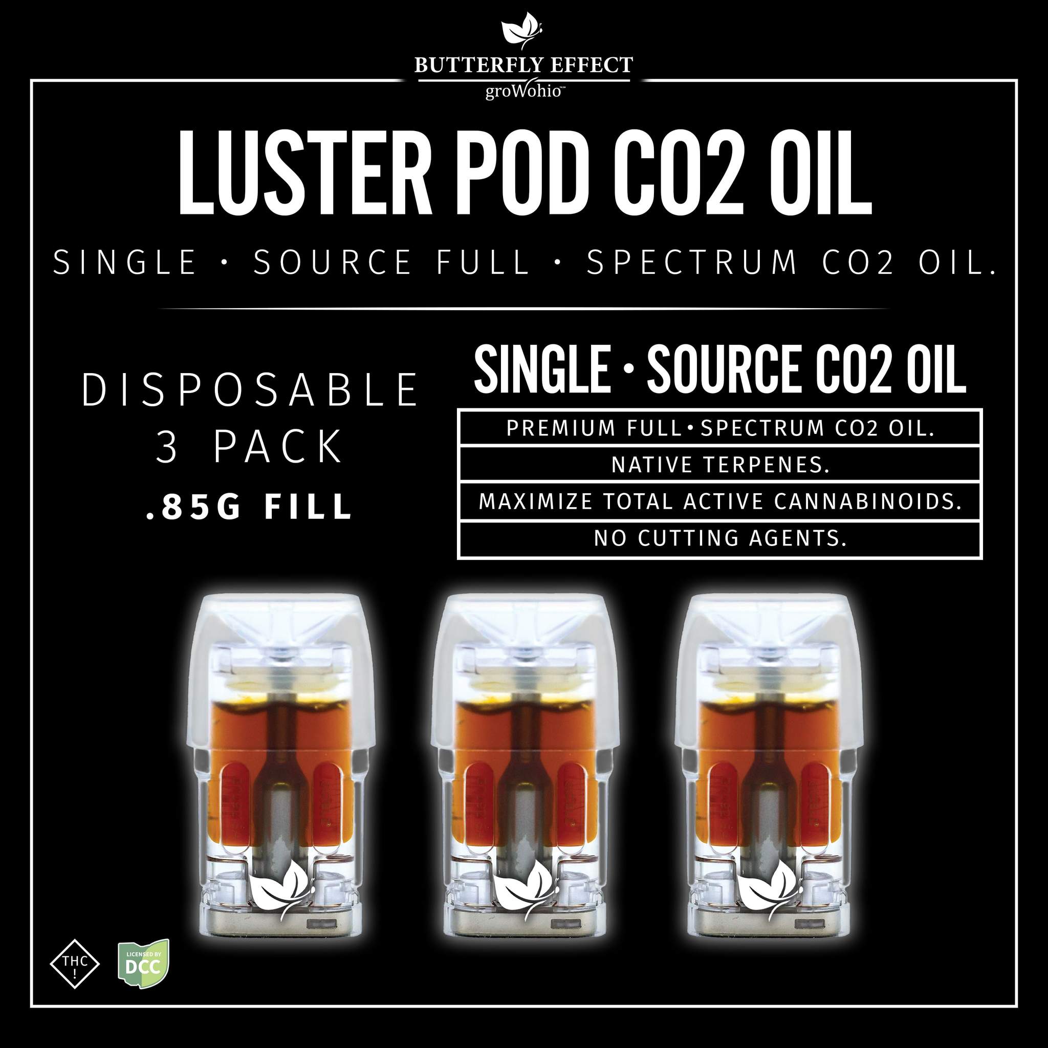Notorious - 2.55g Distillate Luster Pod - Indica - 3pk