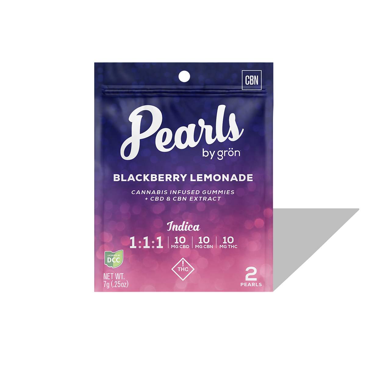 Blackberry Lemonade Pearls 1:1:1 THC / CBD / CBN - 20mg Candies - CBD - 2pk