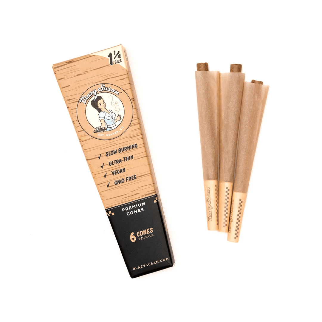 Unbleached Prerolled Cones 1 1/4 - Cones - 6pk