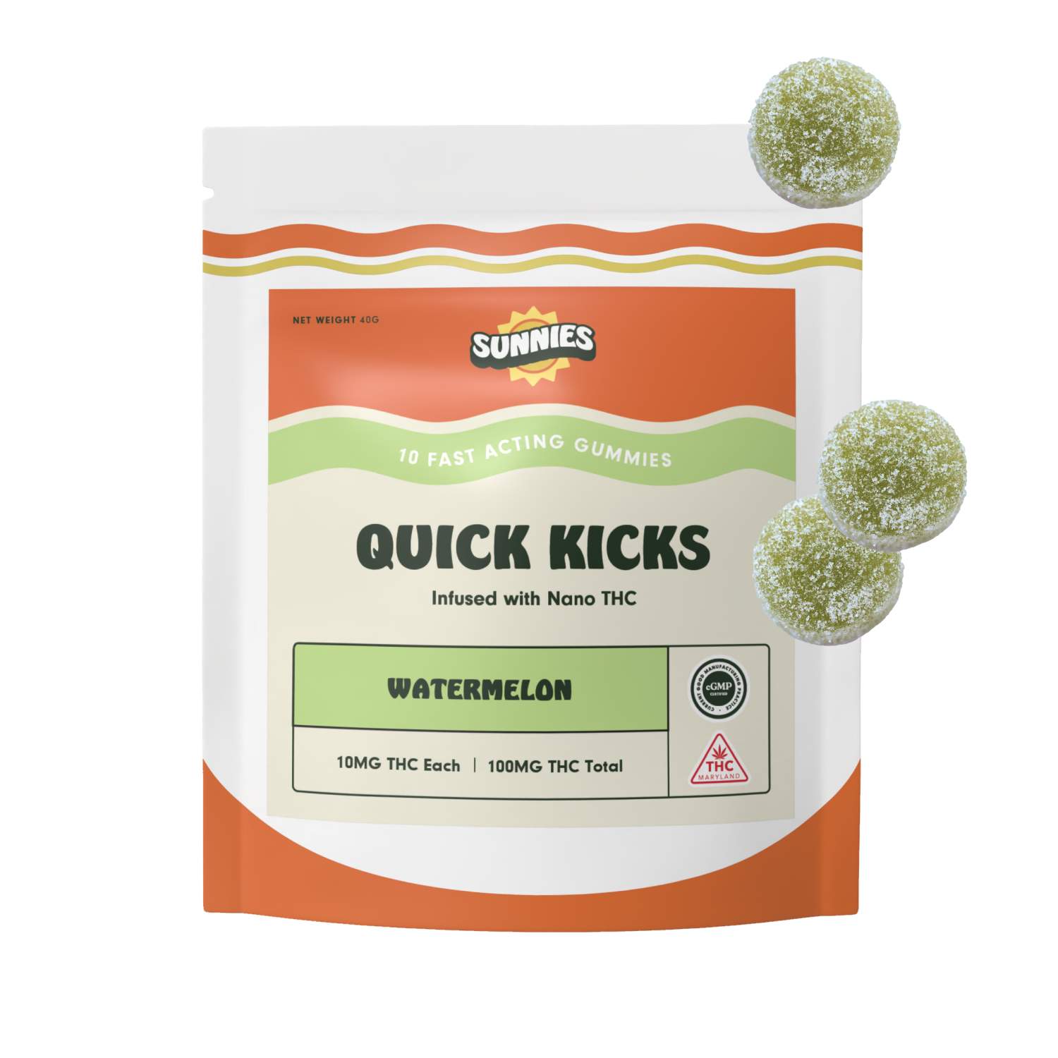 Watermelon - 100mg Candies - 10pk