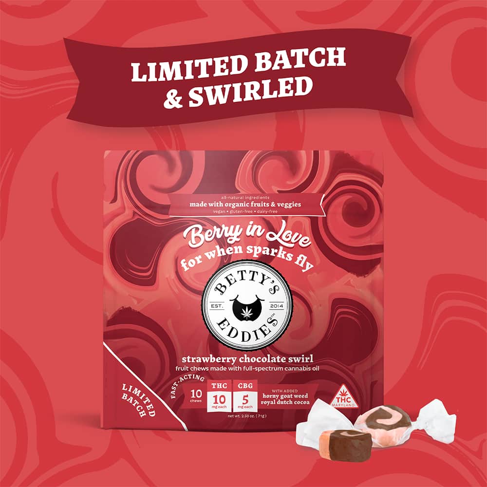 Strawberry Chocolate Swirl - 100mg Candies - 10pk