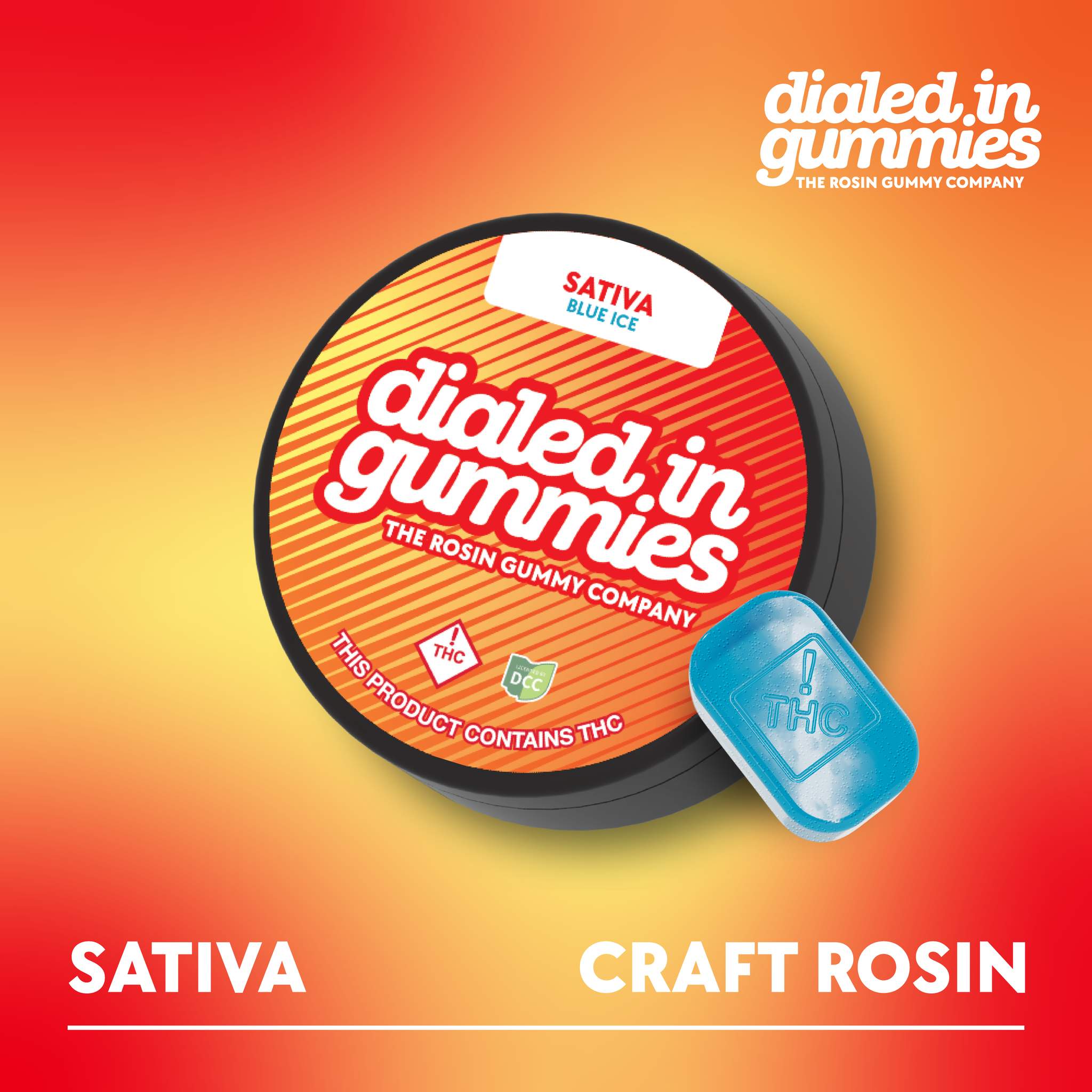 Blue Ice - 100mg Candies - Sativa - 10pk