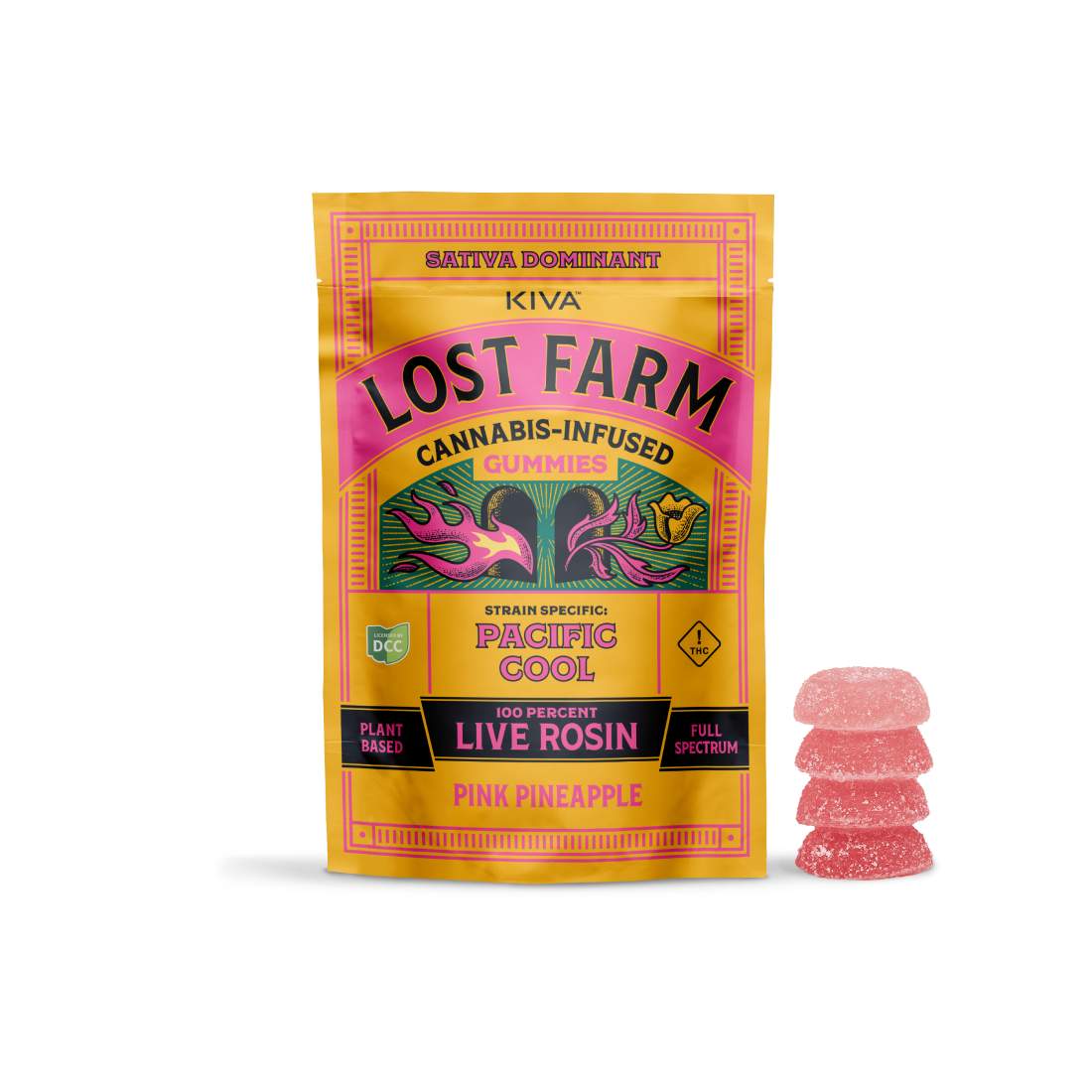 Pacific Cool X Pink Pineapple - 100mg Candies - Sativa - 10pk