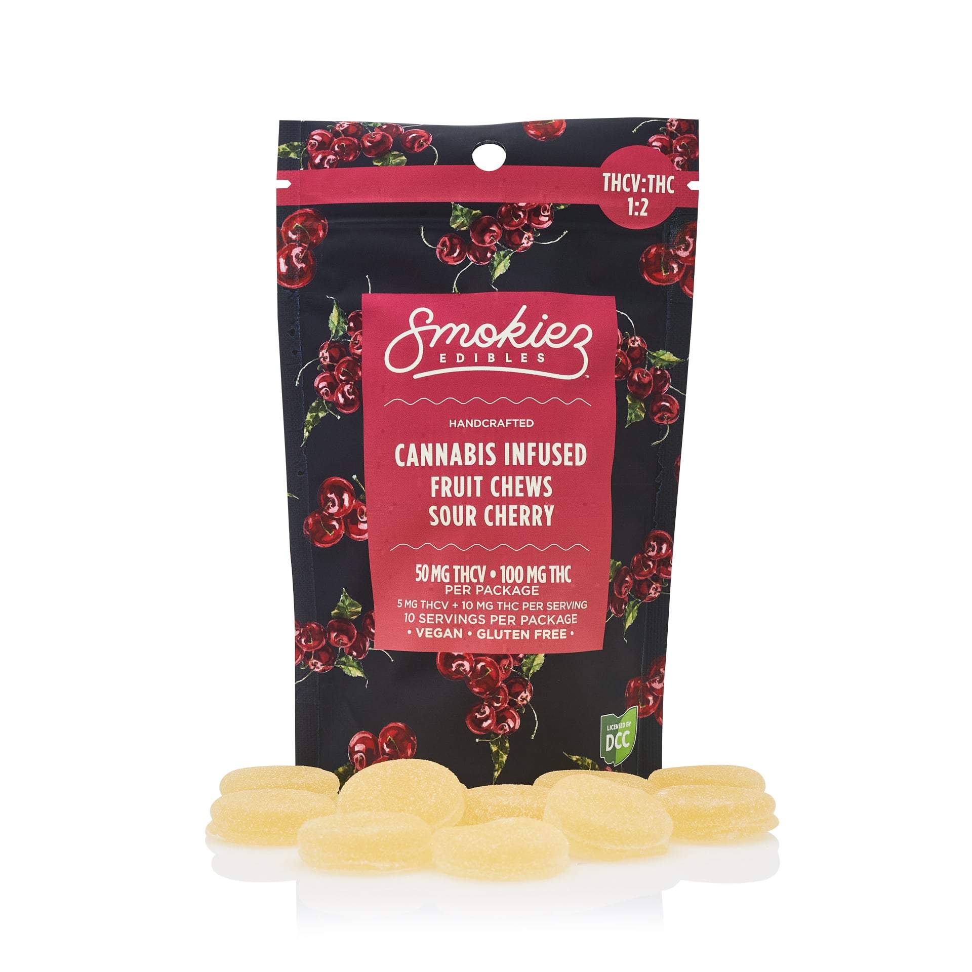 Sour Cherry + THCV - 100mg Candies - Hybrid - 10pk