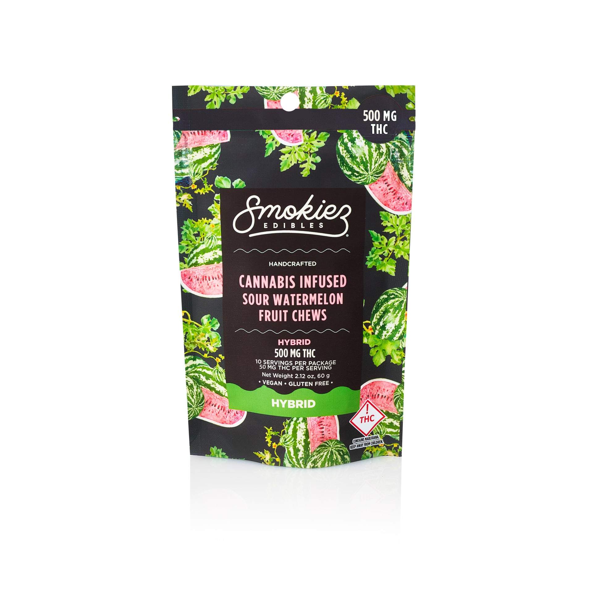 Sour Watermelon - 500mg Candies - Hybrid - 10pk