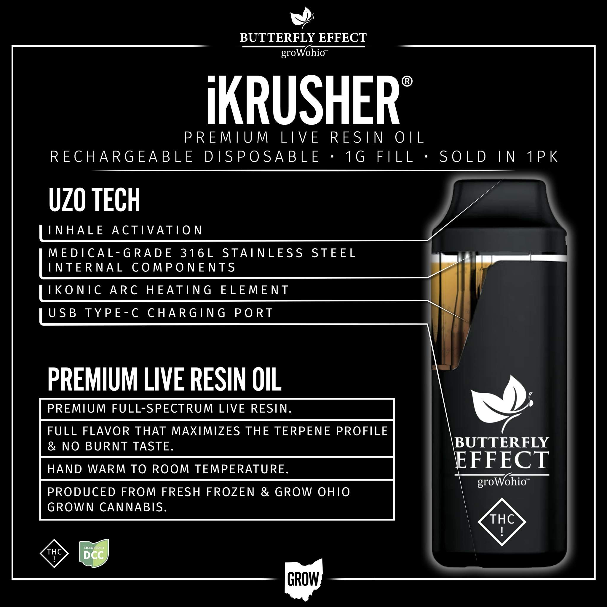 Pure Xichigan - 1g Live Resin Disposable - Indica