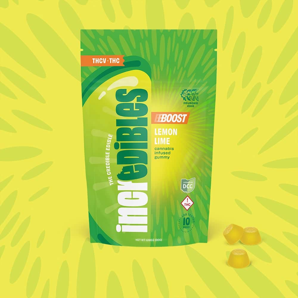 Lemon Lime Boost + THCV & CBD - 10mg Candies - CBD - 10pk