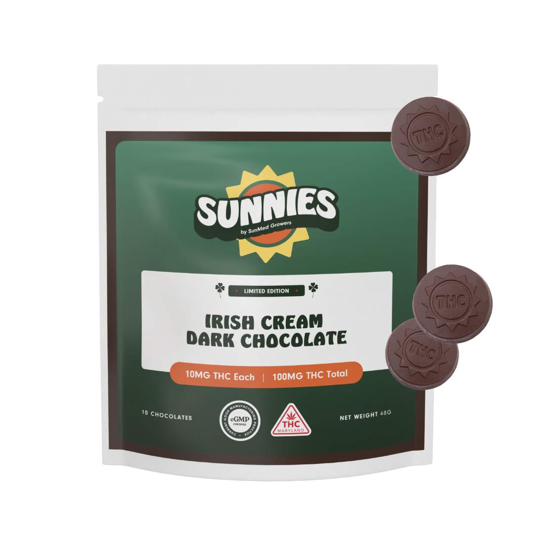 Irish Cream Dark - 100mg Chocolates - 10pk