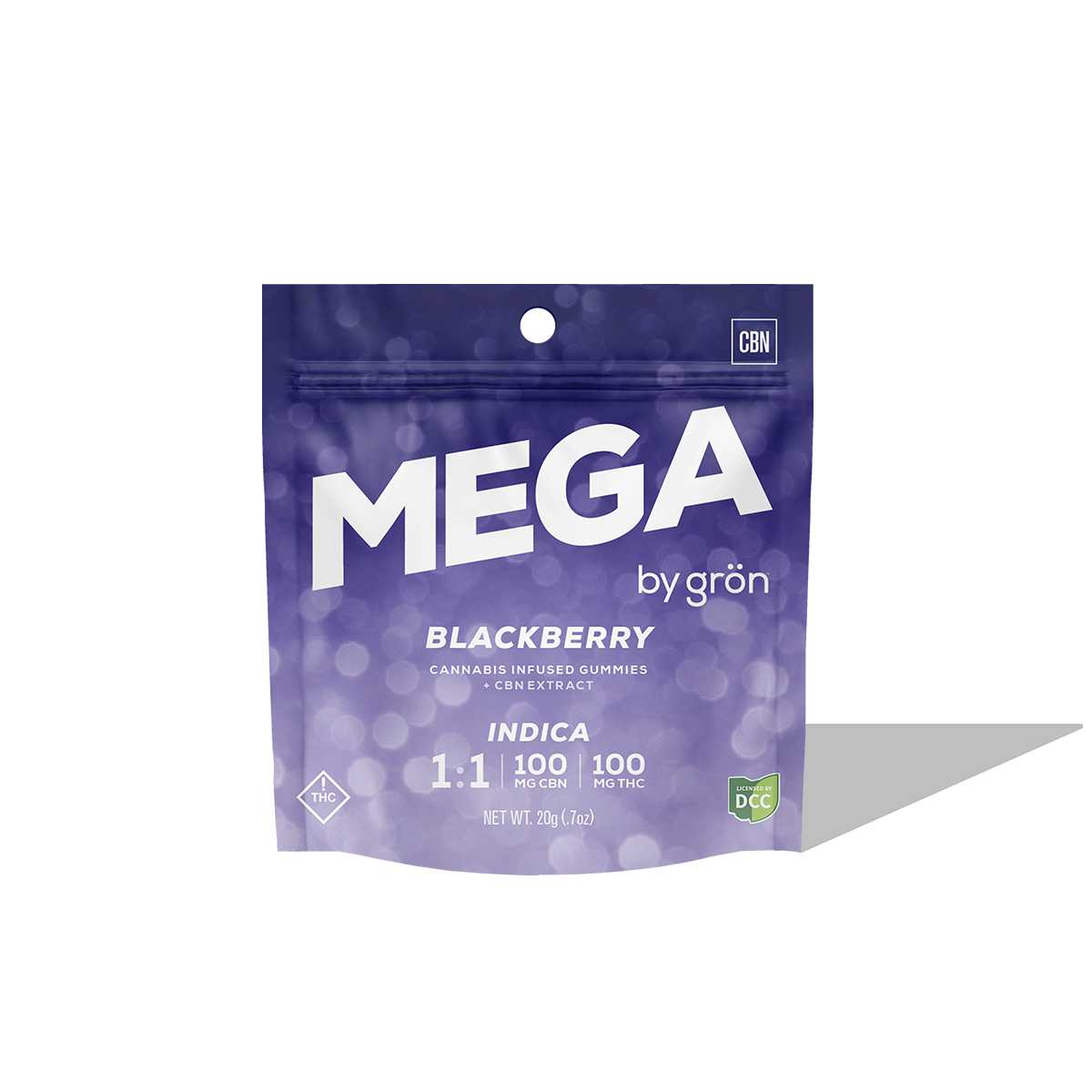 Blackberry Mega Pearl 1:1 THC / CBN