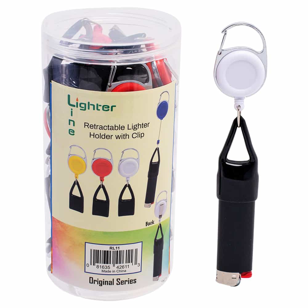 Lighter Line Retractable Lighter Holder W/ Clip