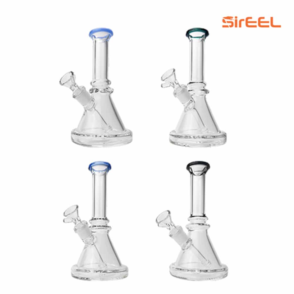 Wide Base Beaker Ufo Bong W/ Flower Bowl 6"