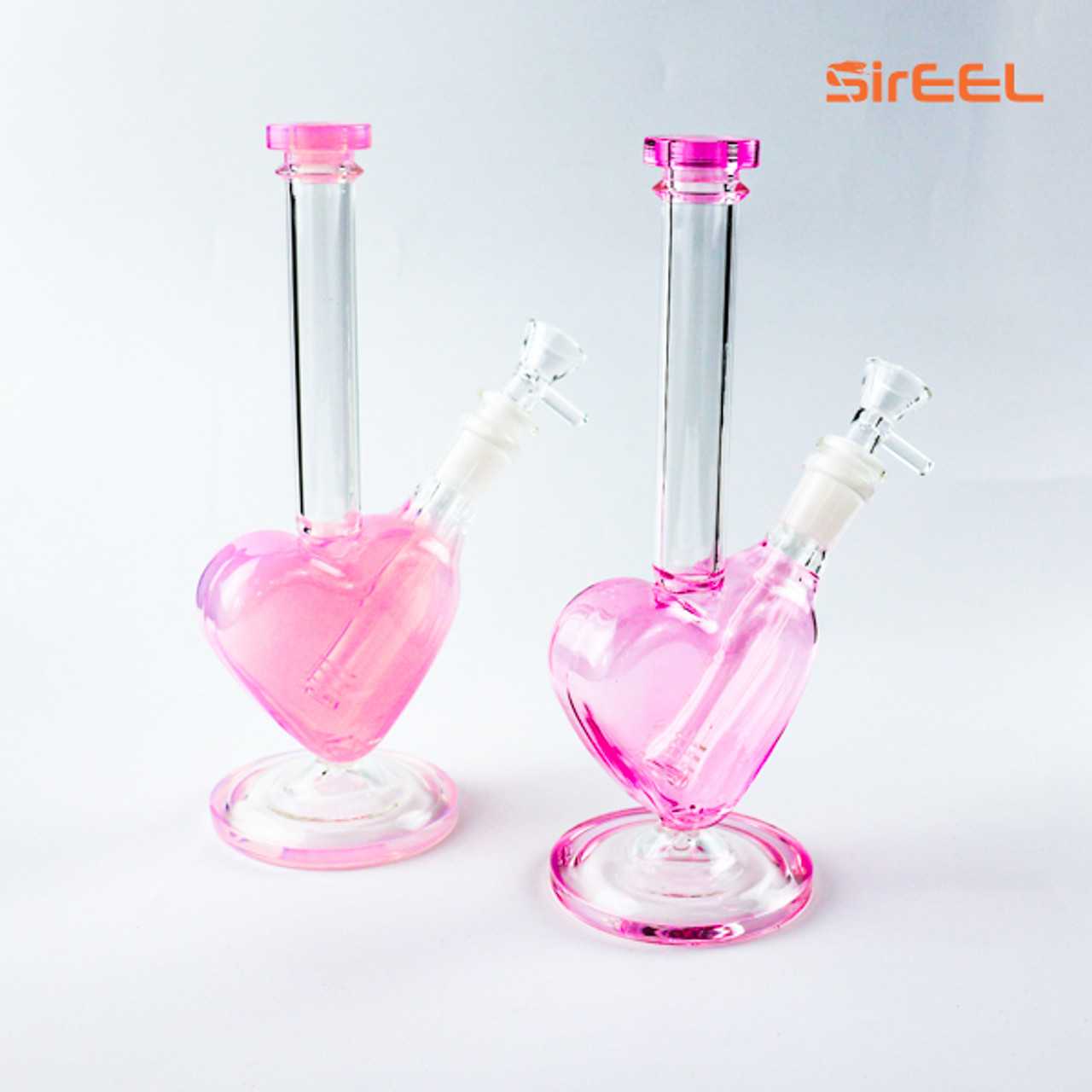 9" Heart Shaped Basin Water Pipe W/ Bowl