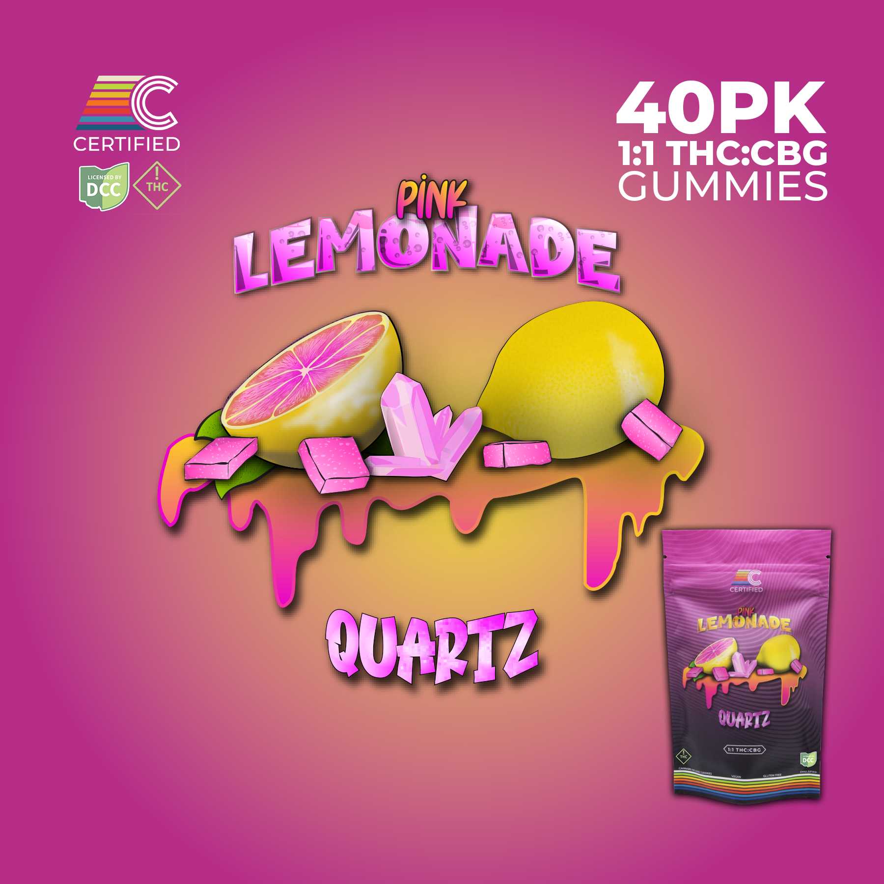 Pink Lemonade Quartz 1:1