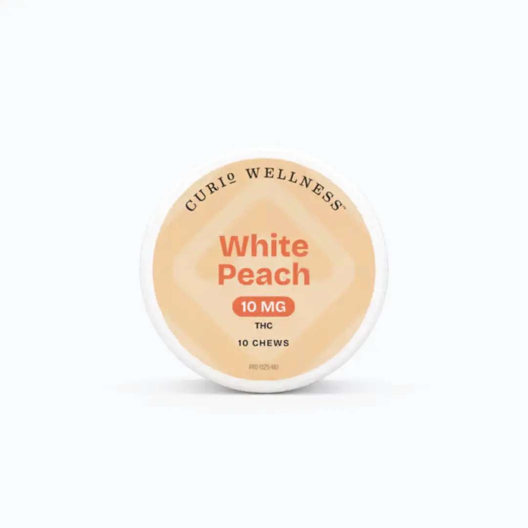 curio wellness white peach edible chews
