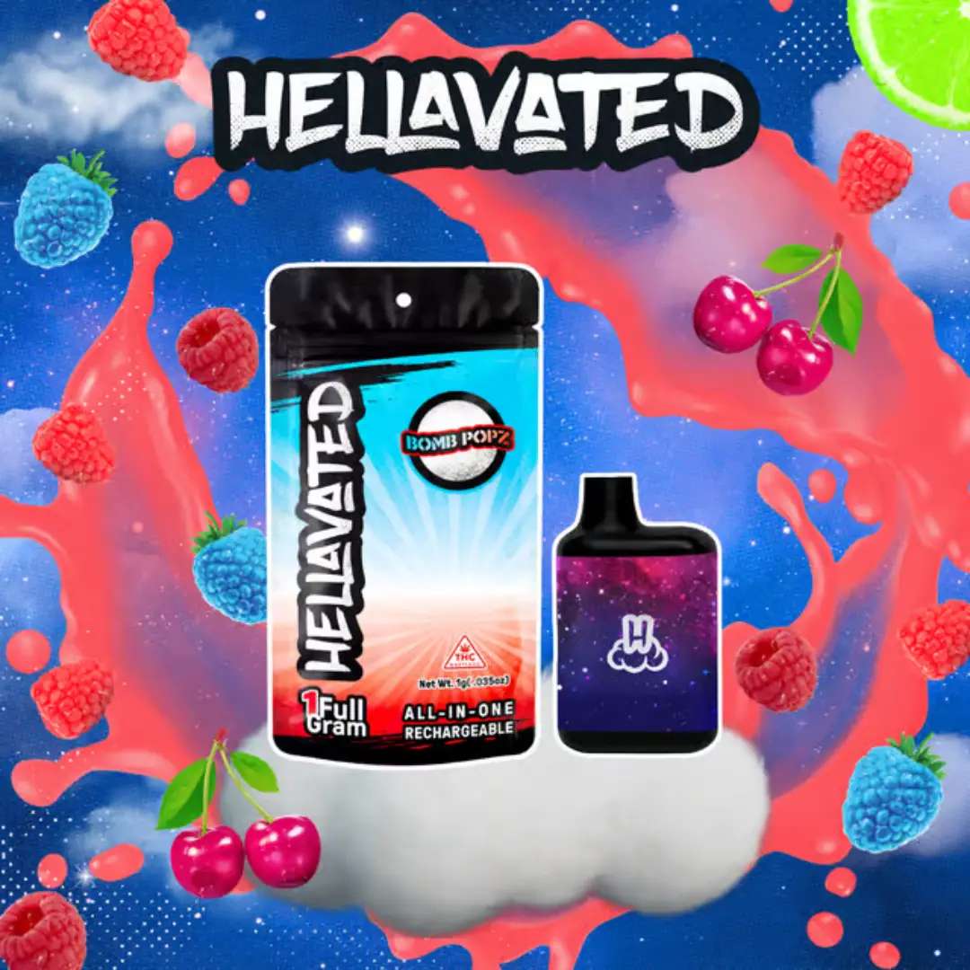 hellavated bomb popz 1g cloud bar disposable vape