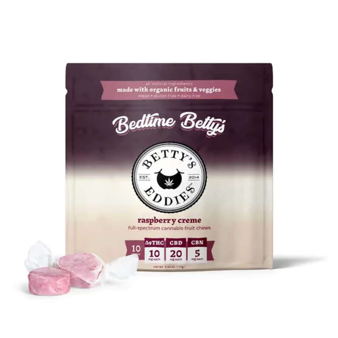 bettys eddies bedtime bettys raspberry creme edible chews