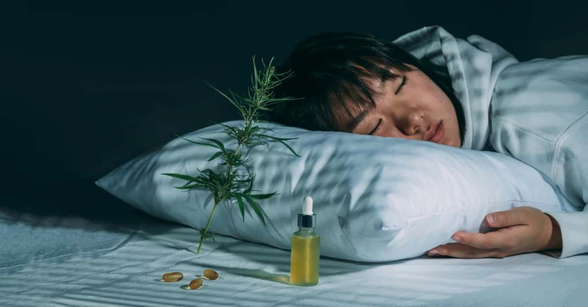 Nighttime setup for using cannabis to support sleep.