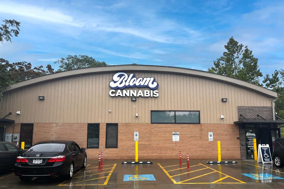 Bloom Cannabis Dispensary storefront in Akron, Ohio