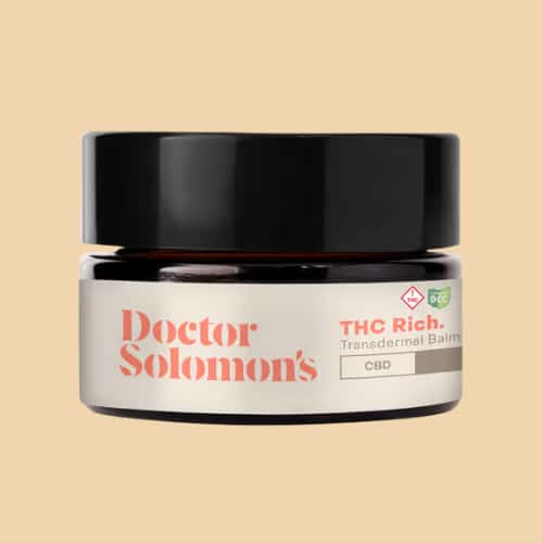 Doctor Solomon’s THC Rich Transdermal Balm with CBD, Topical Medical Cannabis Treatment.