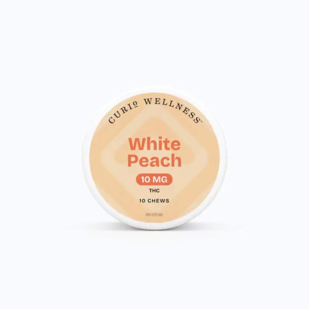 curio wellness white peach edible chews