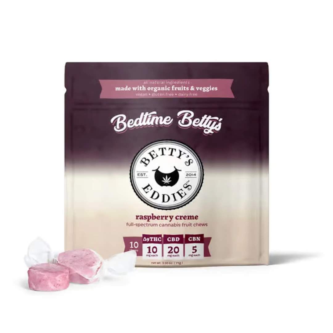 bettys eddies bedtime bettys raspberry creme edible chews