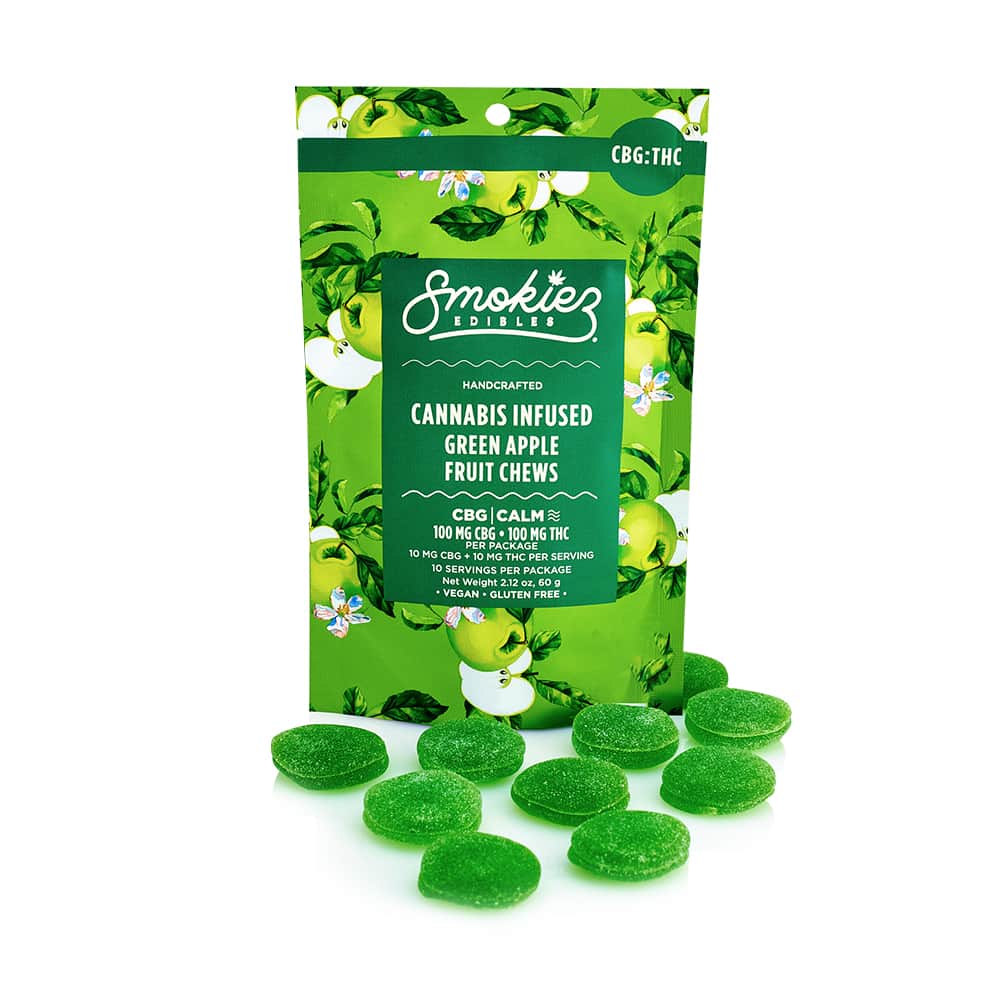 Sour Green Apple 1:1 - 100mg Candies - 10pk thumbnail 2