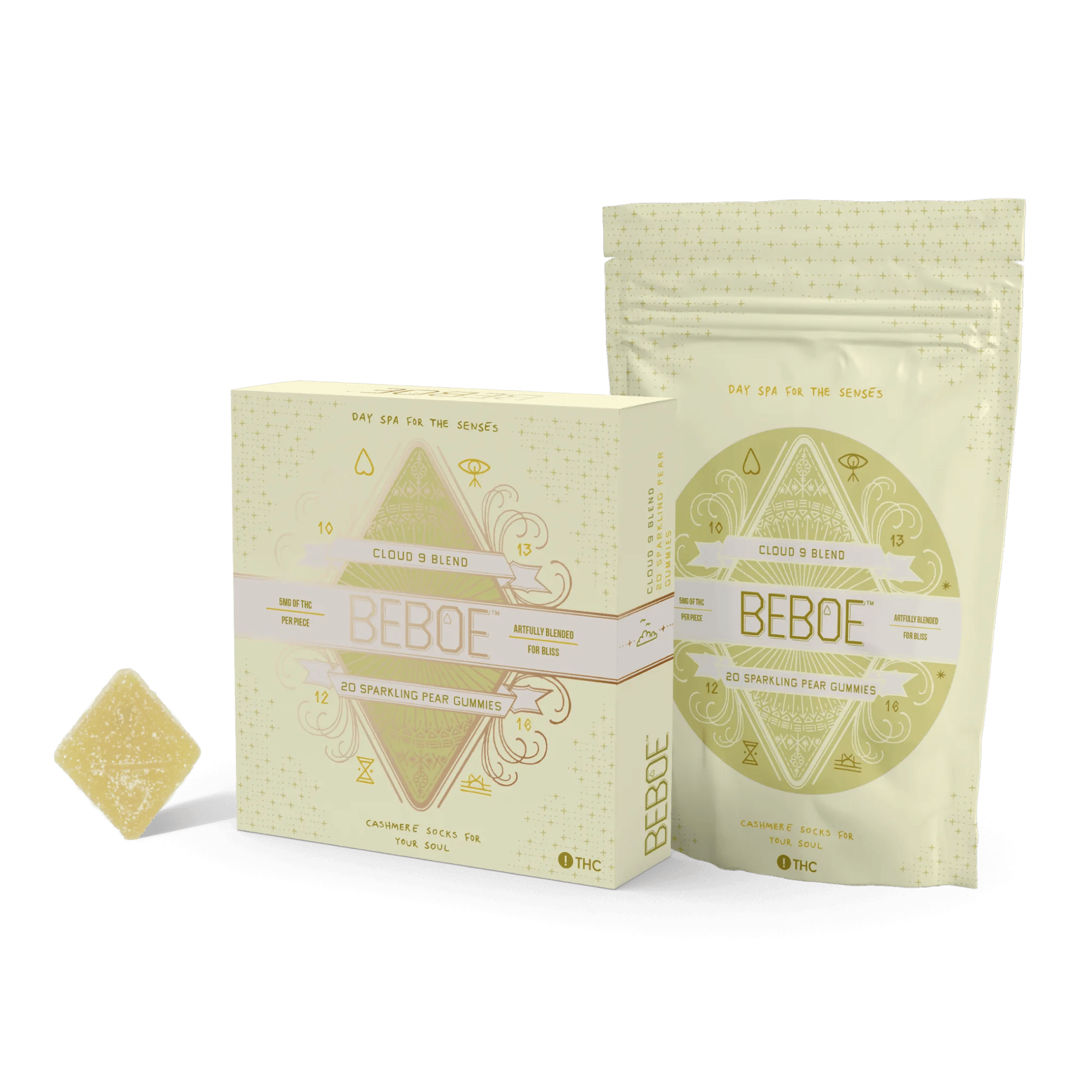 Cloud 9 Sparkling Pear 1:1 - 100mg Candies - Sativa - 20pk thumbnail 3