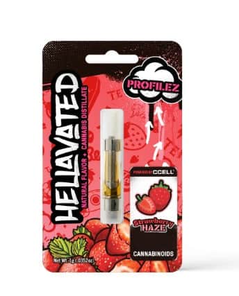 Strawberry Haze - 1g Distillate Cart - Hybrid thumbnail 2
