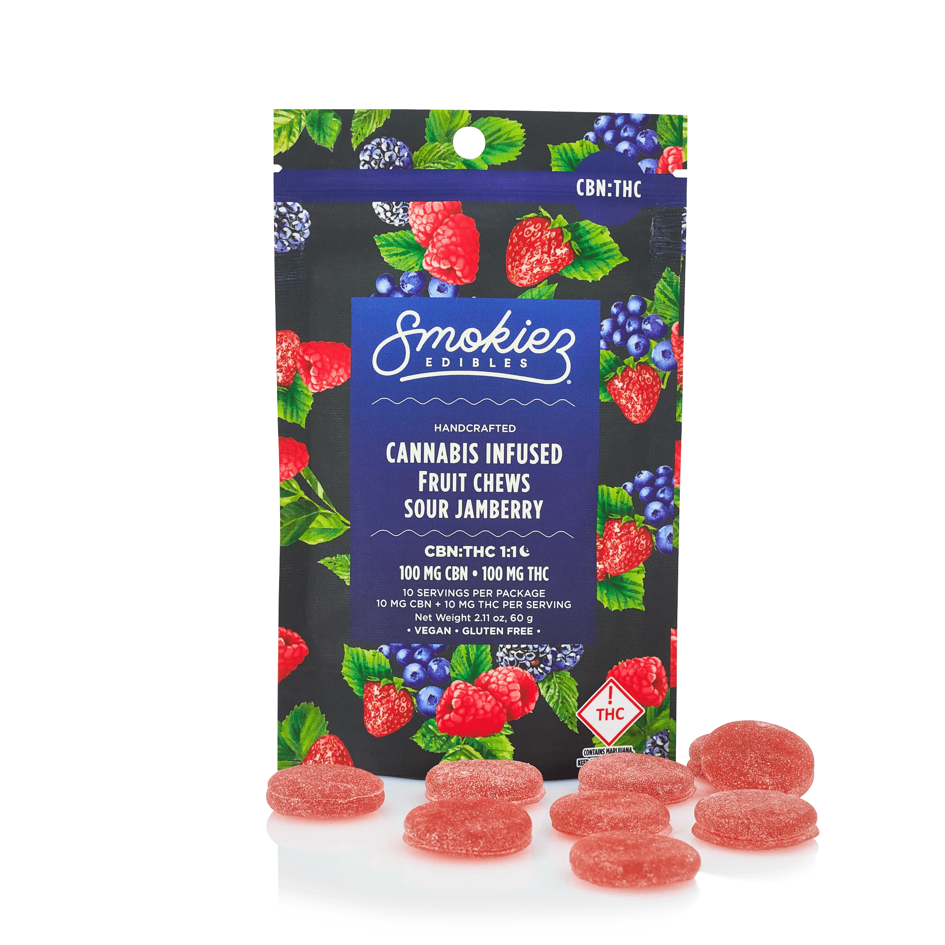 Sour Jamberry 1:1 - 100mg Candies - 10pk thumbnail 3