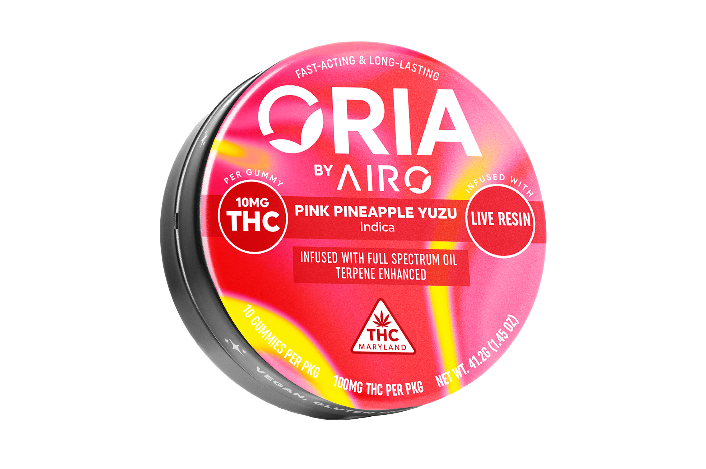 Pink Pineapple Yuzu - 100mg Candies - Indica - 10pk thumbnail 2