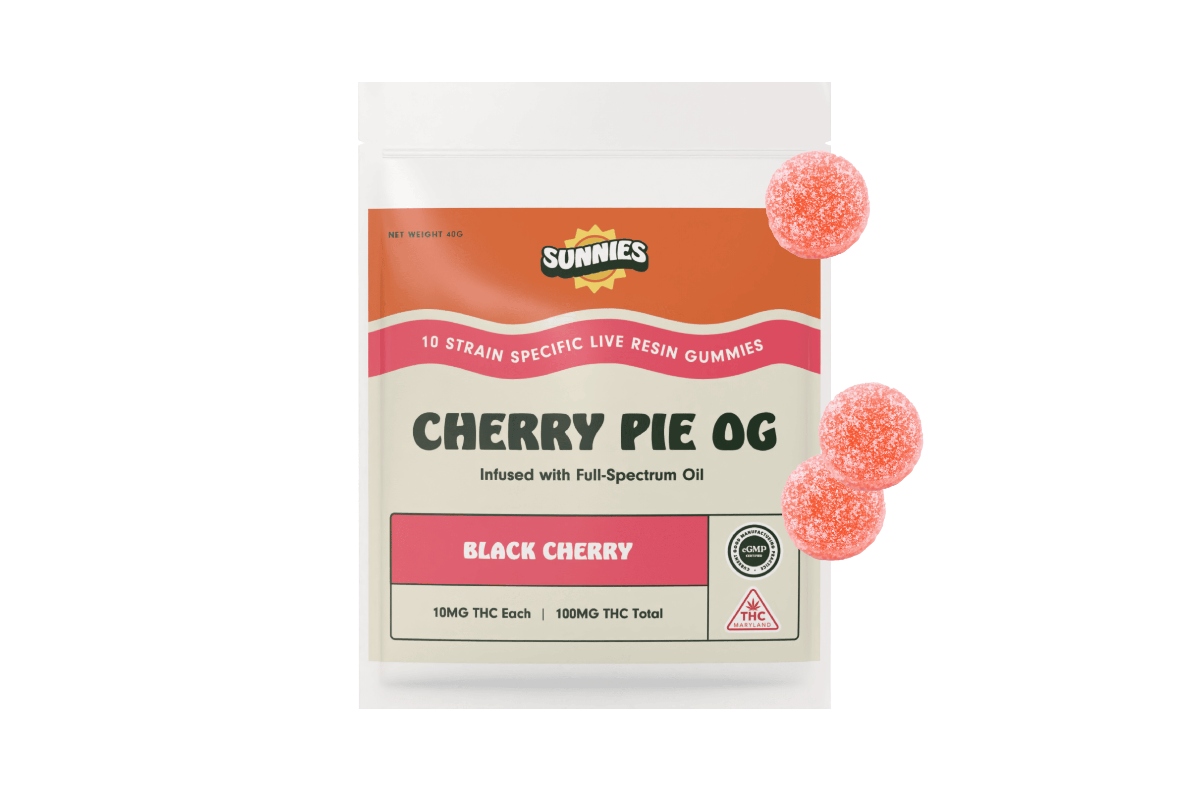 Cherry Pie Og - 100mg Candies - 10pk thumbnail 2