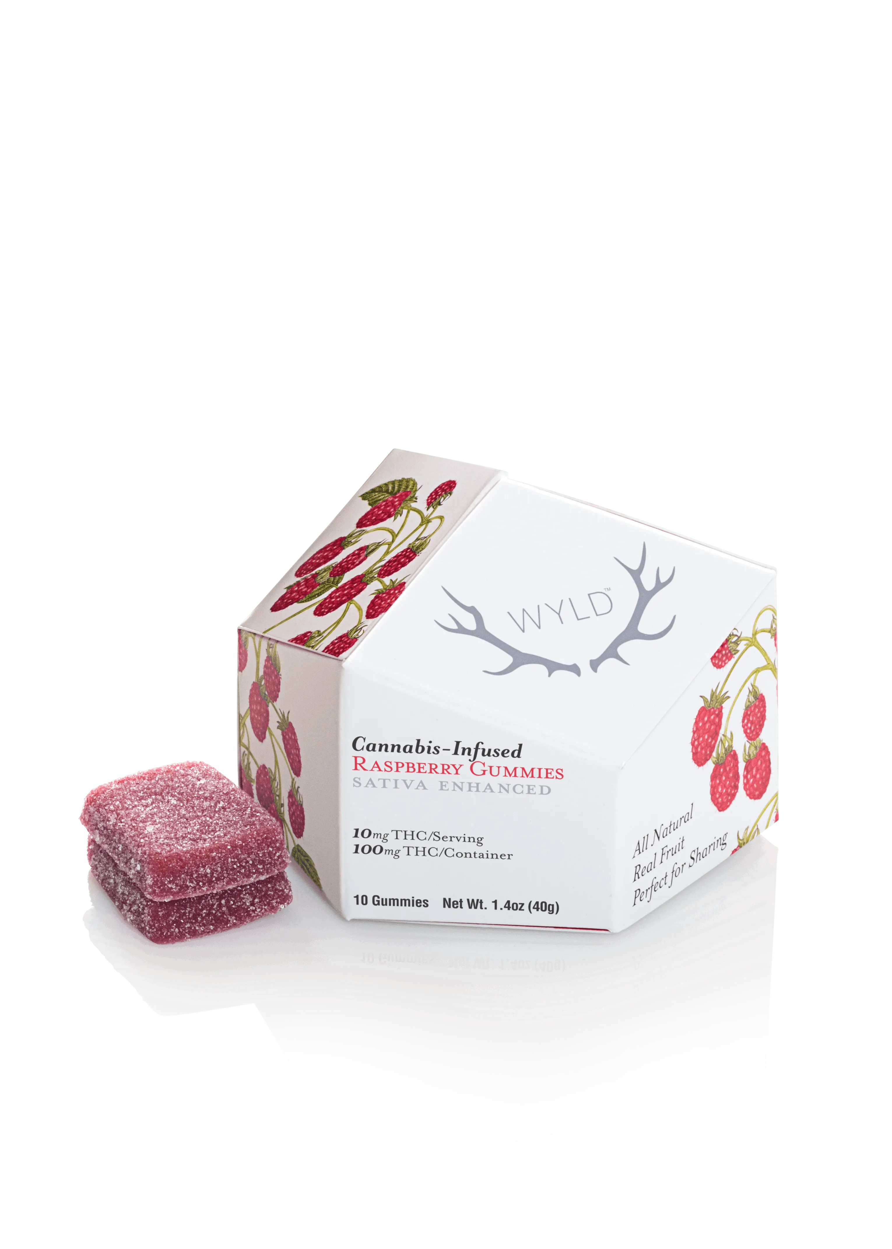 Raspberry - 100mg Candies - Sativa - 10pk thumbnail 3